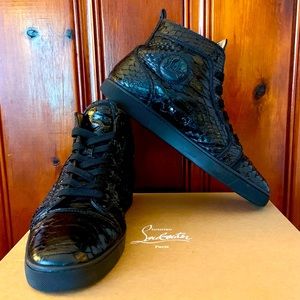 Christian Louboutin Louis Flat Crystal Pythons EU 44.5 US 11.5